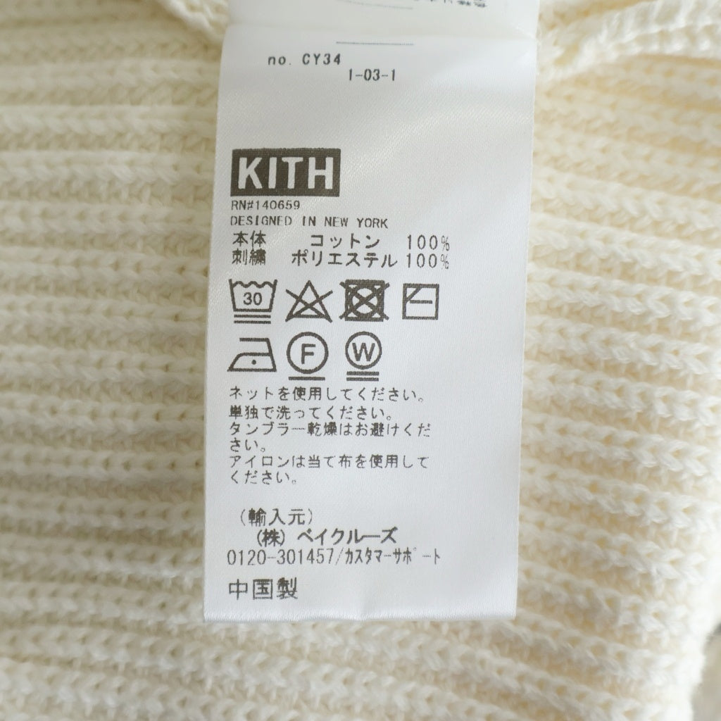 KITH(キス) プルオーバー オーバーサイズ ニットパーカー ホワイト レディース