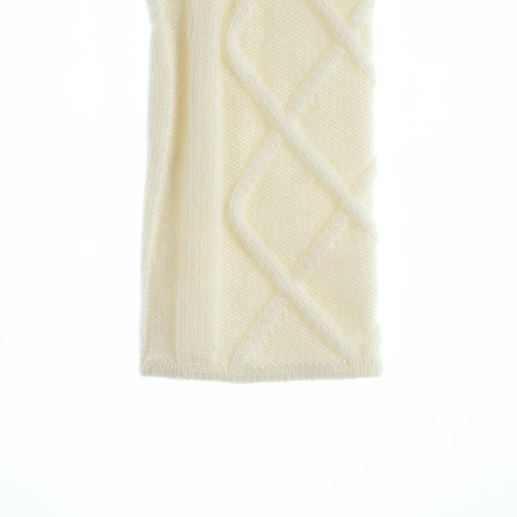 KITH(キス) 24AW Woven Mulberry Cable Knit ウーブン ケーブルニットセーター ホワイト レディース