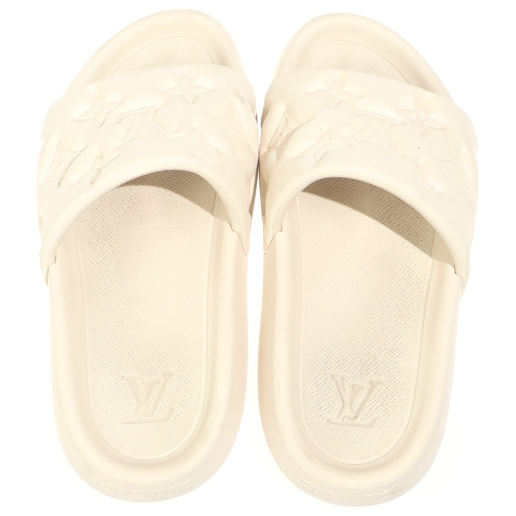 LOUIS VUITTON(ルイヴィトン) エンボス モノグラム ウォーターフロントライン ミュール アイボリー MN0233 6 レディース