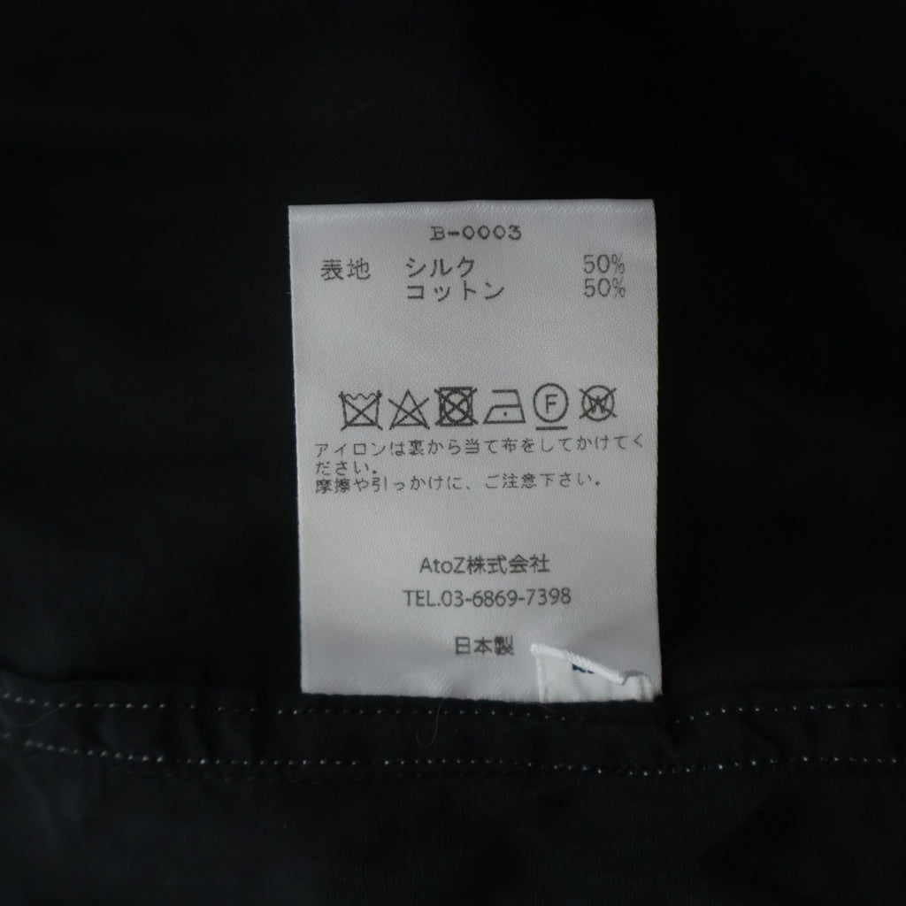 BASICKS(ベイシックス) コットン シルク 長袖シャツ ブラック B-0003