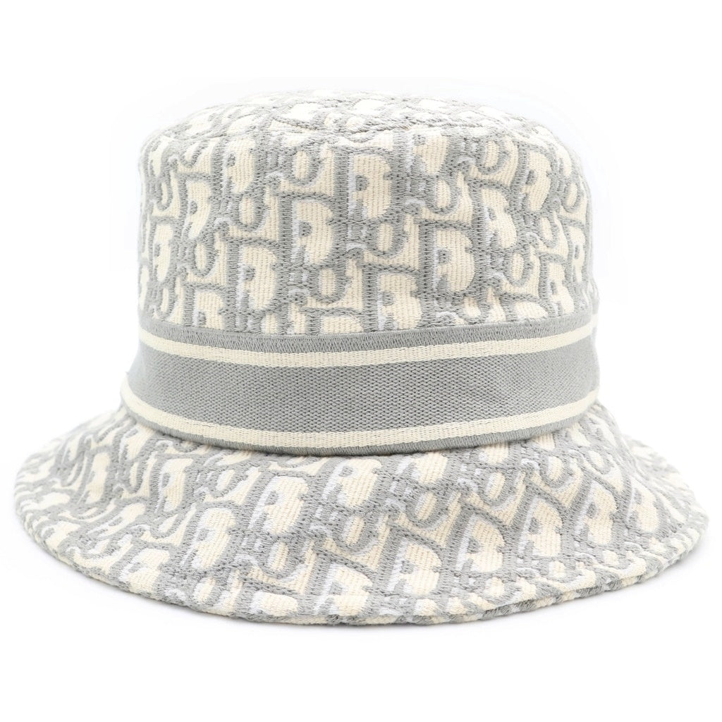 Christian Dior(クリスチャンディオール) オブリーク 総柄 バケットハット 帽子 グレー 11DOB923I132