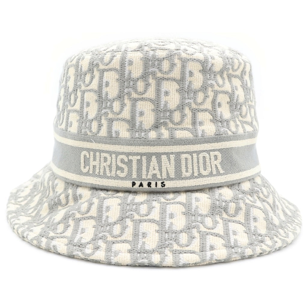 Christian Dior(クリスチャンディオール) オブリーク 総柄 バケットハット 帽子 グレー 11DOB923I132