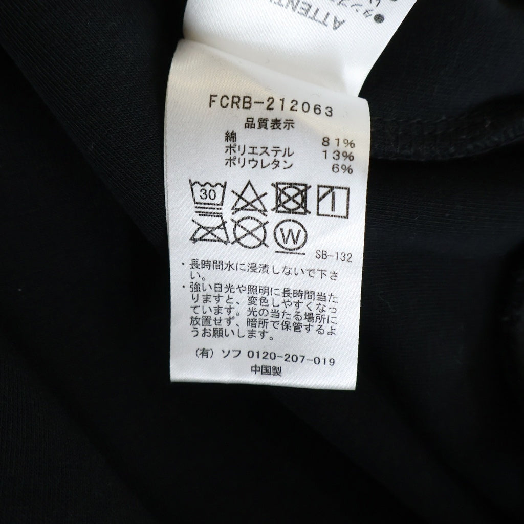 F.C.R.B./F.C.Real Bristol/FCRB(エフシーアールビー/エフシーレアルブリストル) 21AW AUTHENTIC LOGO TECH KNIT フロントロゴデザイン クルーネック スウェットトレーナー ブラック FCRB-212063