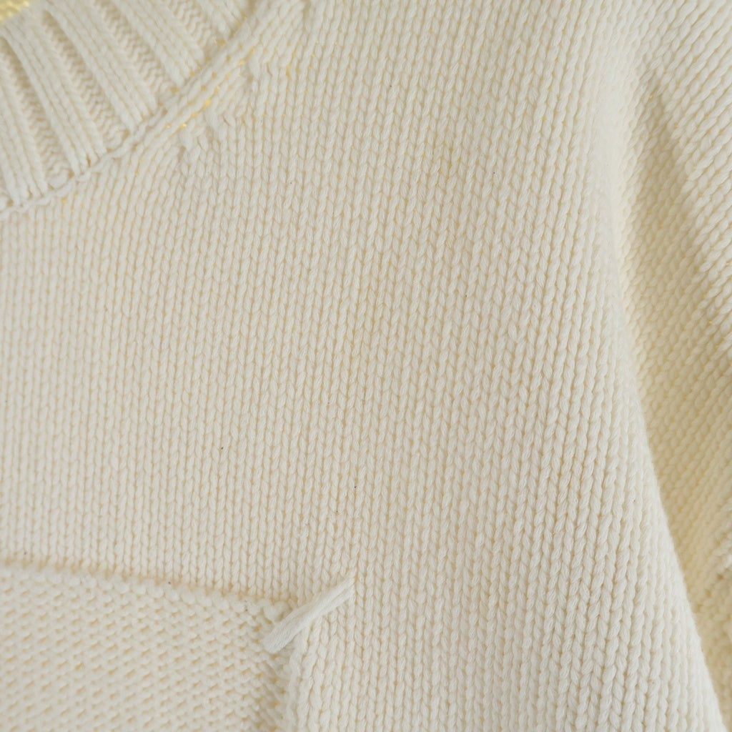 Maison Margiela(メゾンマルジェラ) 20SS White Label Sweater ホワイトラベル クルーネック コットン ニットセーター ホワイト S50GP0212 S16967
