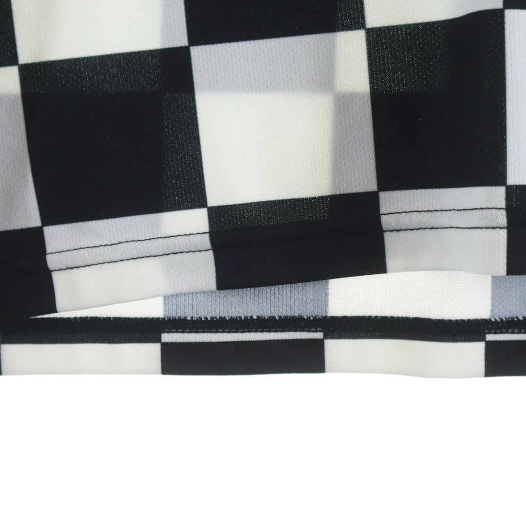 NIKE(ナイキ) ×OFF-WHITE FOOTBALL AWAY JERSEY オフホワイト チェック総柄 フロントロゴデザイン 長袖 ユニフォームシャツ ブラック/ホワイト