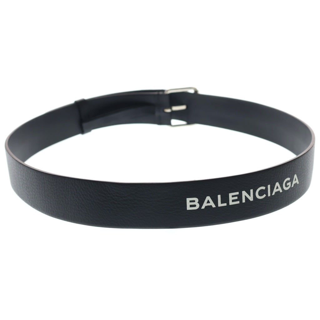 BALENCIAGA(バレンシアガ) ロゴ レザー ベルト ブラック 505071