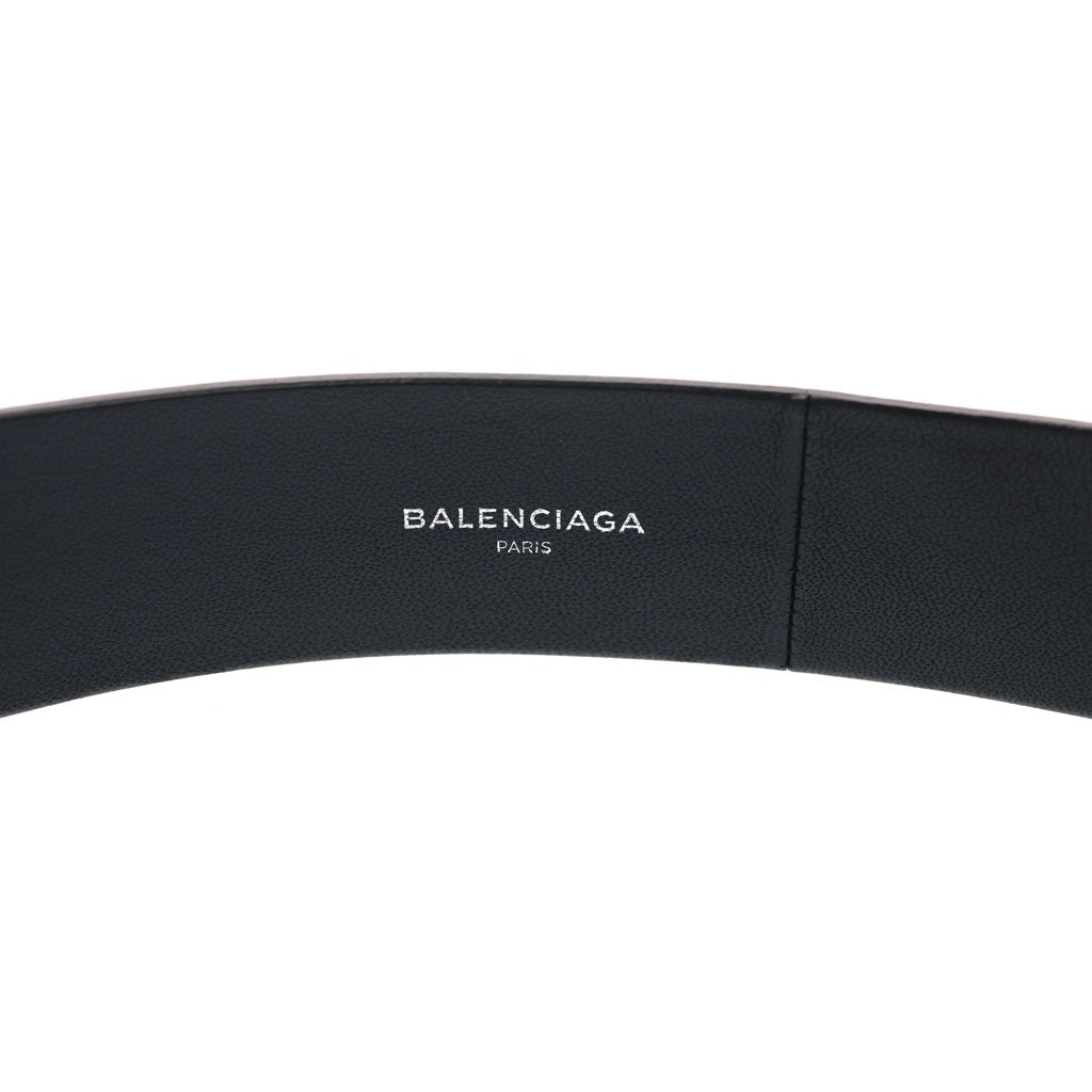 BALENCIAGA(バレンシアガ) ロゴ レザー ベルト ブラック 505071