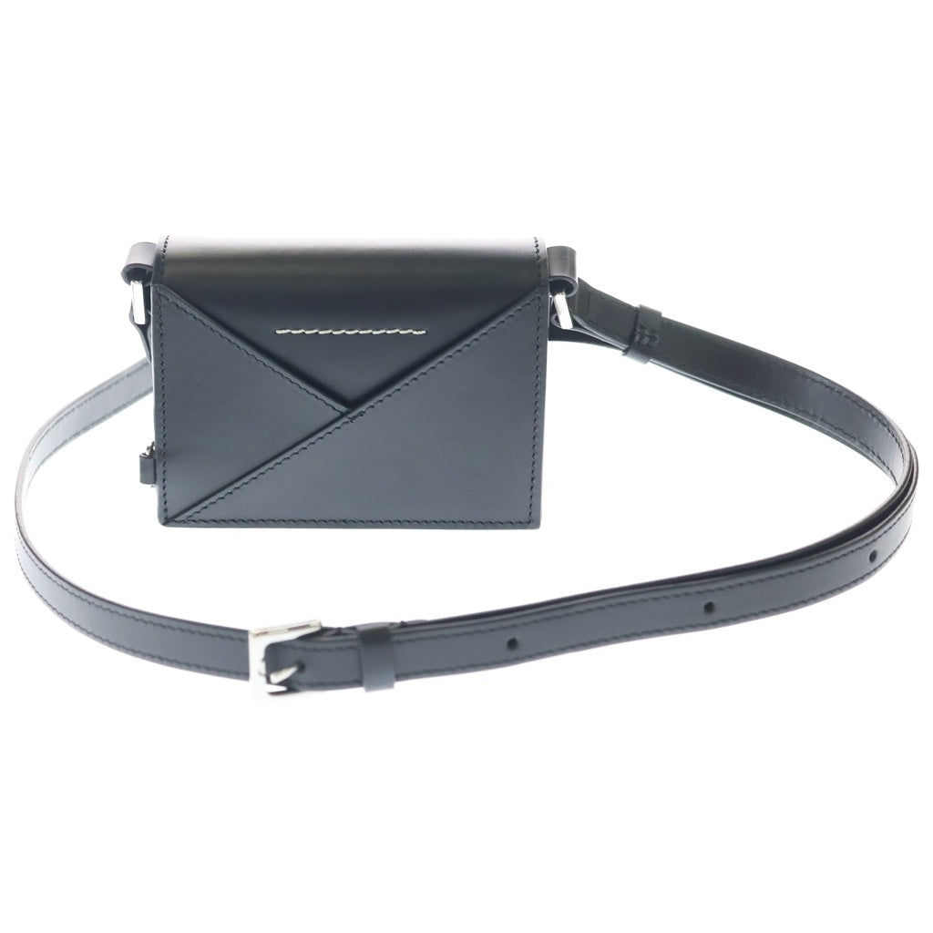 MM6 Maison Margiela(エムエムシックスメゾンマルジェラ) JAPANESE MINI CROSS BODY ジャパニーズ ミニ クロスボディ レザー ショルダーバッグ ブラック SB6ZI0006 P5546 レディース