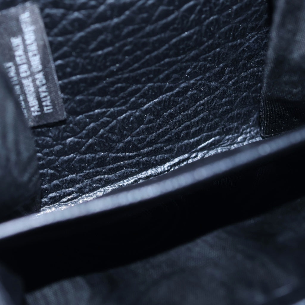 Maison Margiela(メゾンマルジェラ) 4ステッチ アコーディオン フォールド レザー コンパクトウォレット カードケース 二つ折り財布 ブラック S56UI0149 レディース