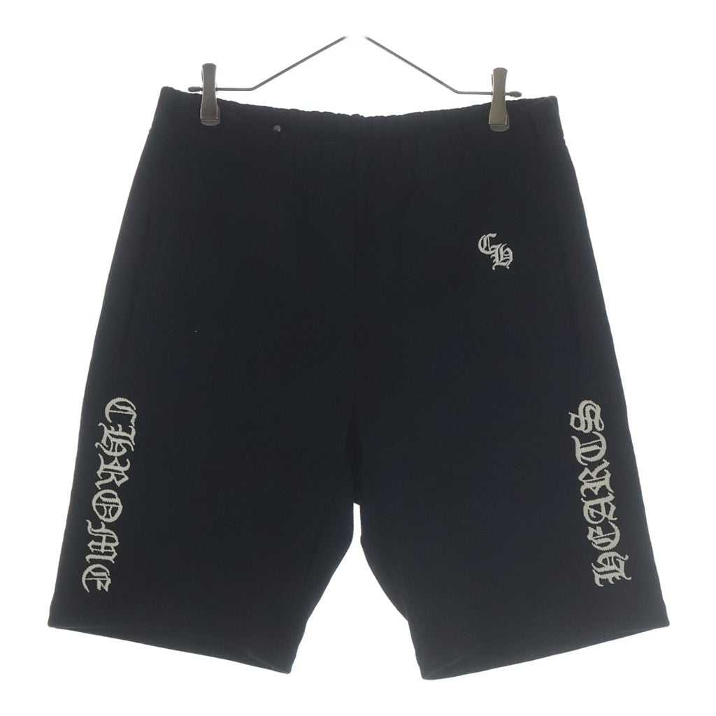 CHROME HEARTS(クロムハーツ) Y NOT SLO RIDE ワイノット ロゴ刺繍スウェット ハーフパンツ ショートパンツ ショーツ ブラック