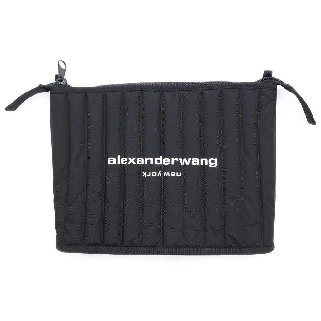 ALEXANDER WANG(アレキサンダーワン) ELITE TECH SHOULDER BAG ロゴデザイン キルティング ショルダー クラッチバッグ ブラック