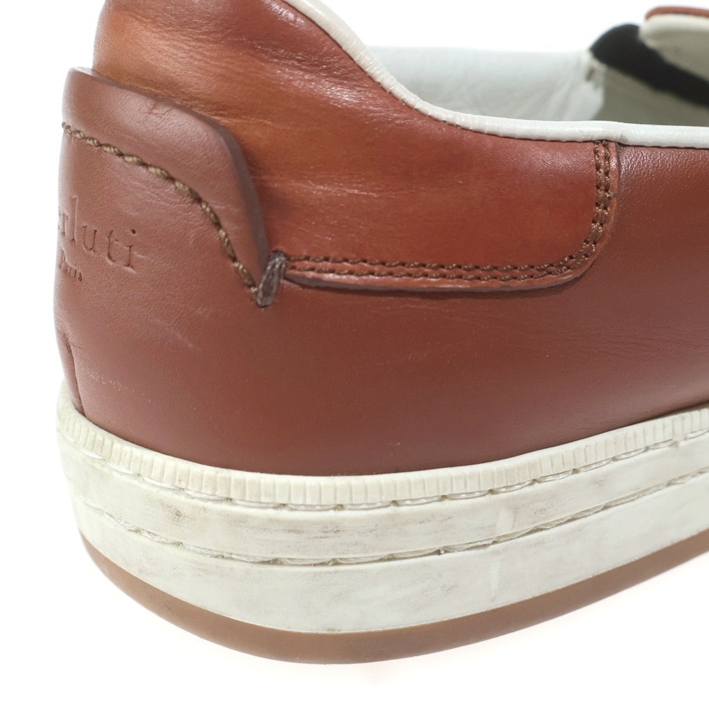 Berluti(ベルルッティ) SCRITTO スクリット カリグラフィ レザー スリッポン ローカットスニーカー ブラウン