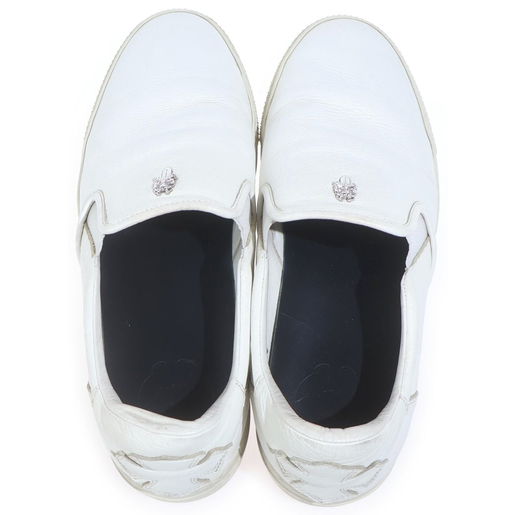 CHROME HEARTS(クロムハーツ) SLIP ON スリッポン CHプラス レザーパッチ ダガー ローカットスニーカー ホワイト