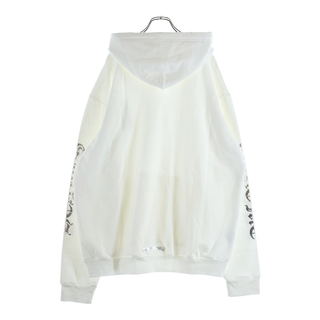 CHROME HEARTS(クロムハーツ) FOIL HOODIE ロゴプリント スウェット プルオーバーパーカー ホワイト