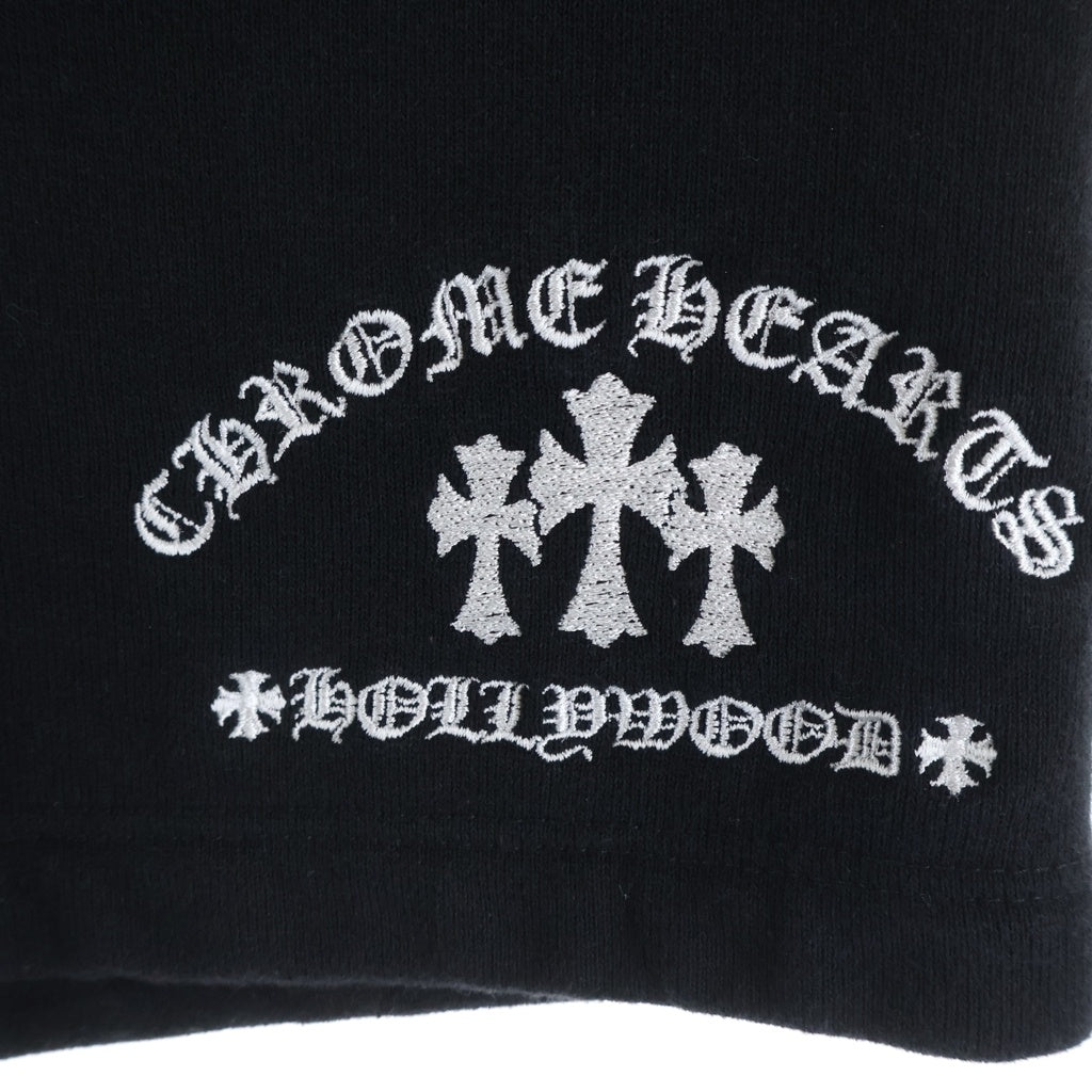 CHROME HEARTS(クロムハーツ) Y NOT Cemetery Cross King Taco Sweat Shorts ワイノット セメタリークロス キングタコ スウェットショーツ ショートパンツ ハーフパンツ ブラック