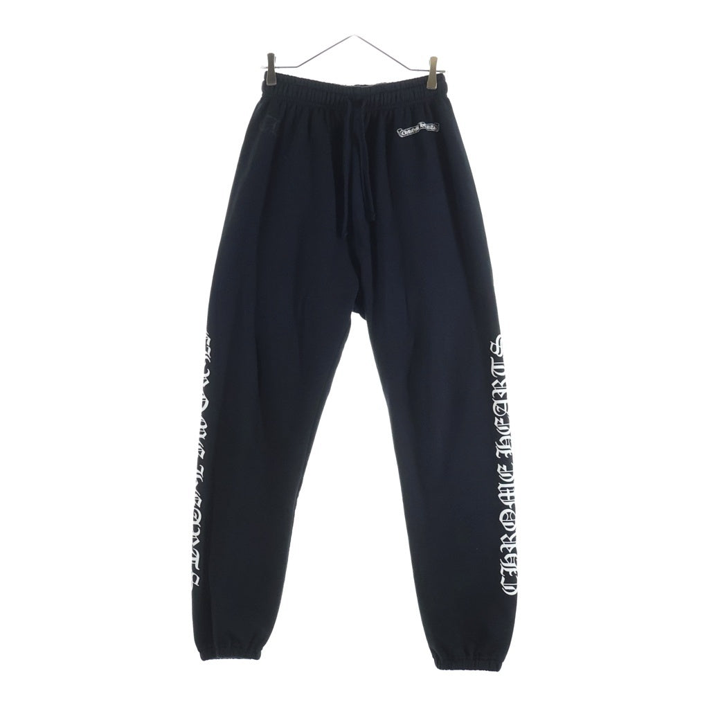 CHROME HEARTS(クロムハーツ) SWTSHRT PANTS フロントスクロールラベル サイドプリント スウェットパンツ ブラック