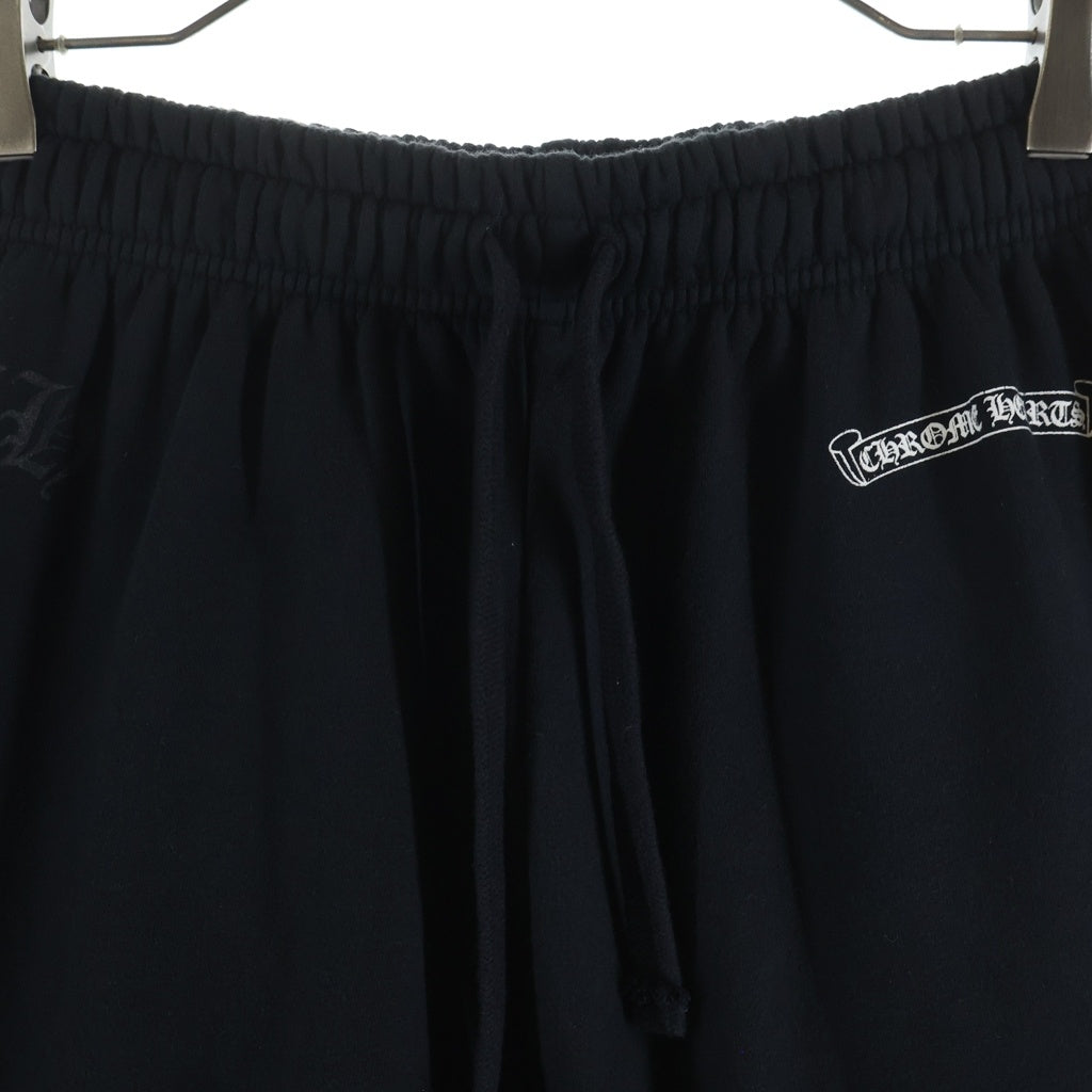 CHROME HEARTS(クロムハーツ) SWTSHRT PANTS フロントスクロールラベル サイドプリント スウェットパンツ ブラック
