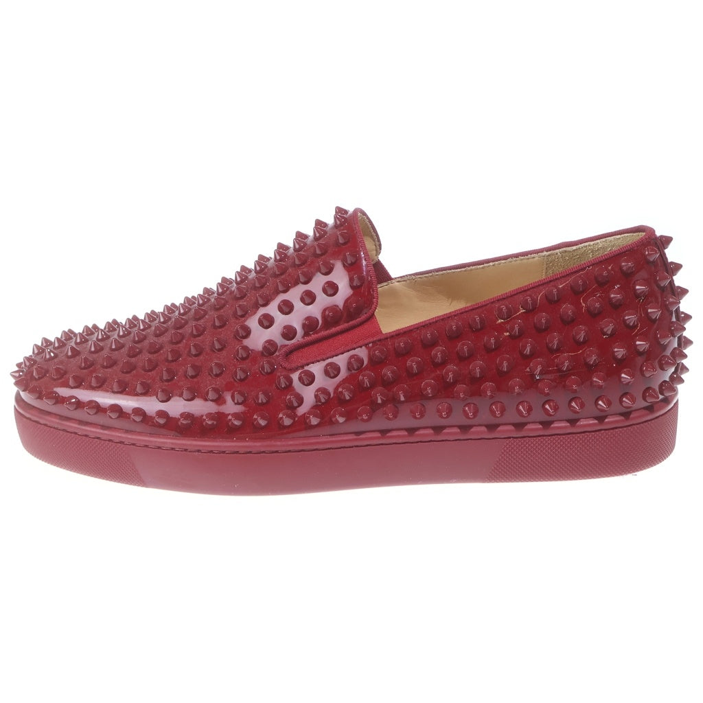 CHRISTIAN LOUBOUTIN(クリスチャンルブタン) ROLLERBOY SPIKES ローラーボーイスパイク スタッズデザイン スリッポン ローファー レッド
