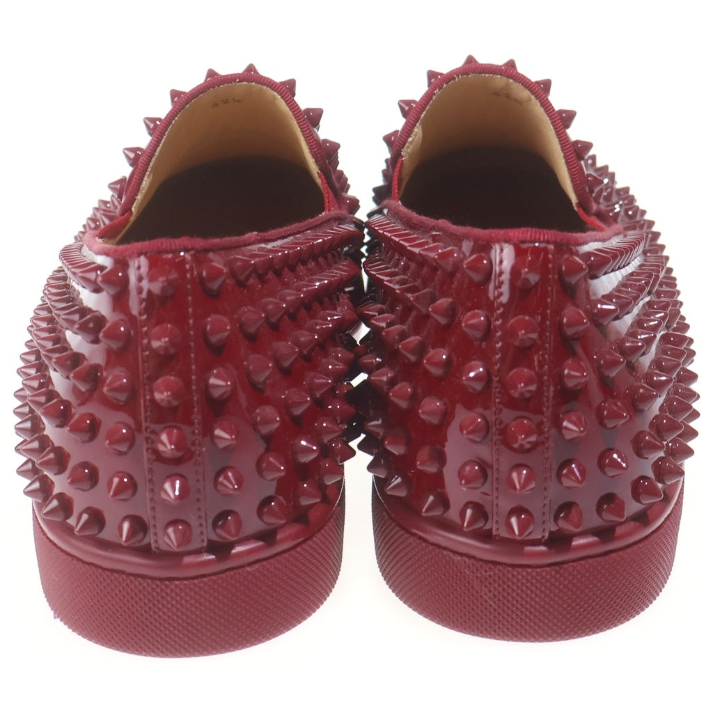 CHRISTIAN LOUBOUTIN(クリスチャンルブタン) ROLLERBOY SPIKES ローラーボーイスパイク スタッズデザイン スリッポン ローファー レッド