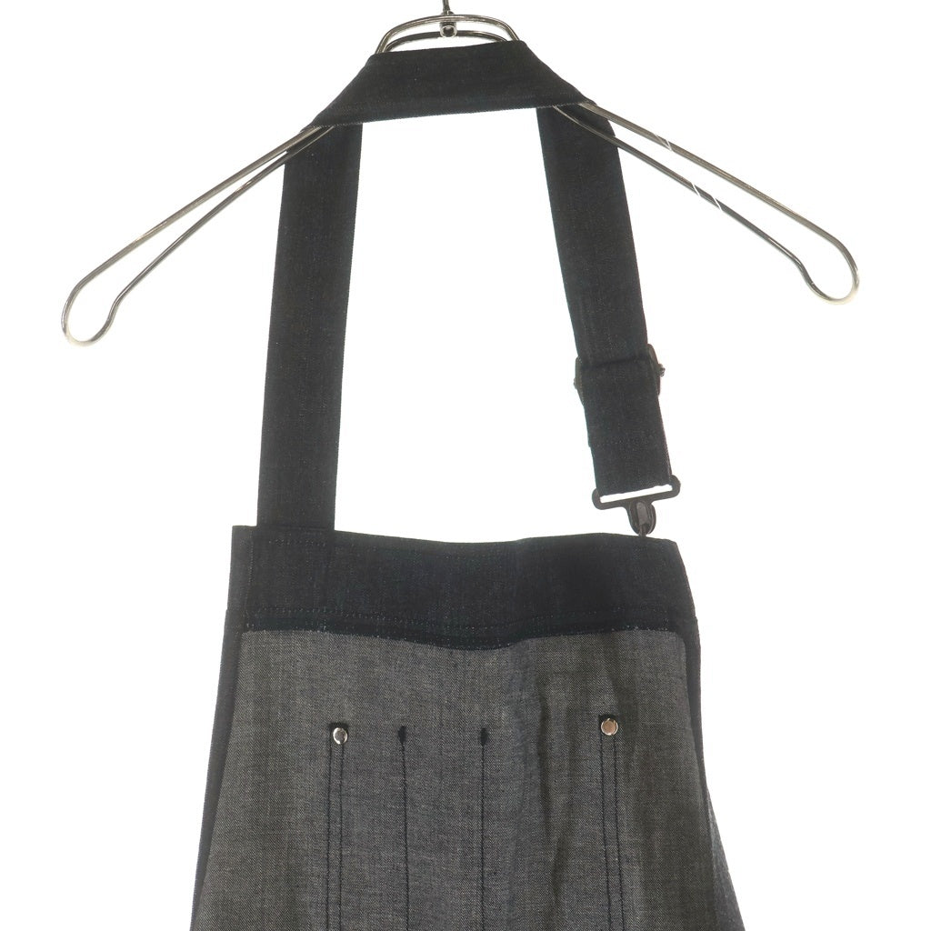CHROME HEARTS(クロムハーツ) CEMETERY CROSS APRON セメタリークロスパッチ付き デニムエプロン ブラック