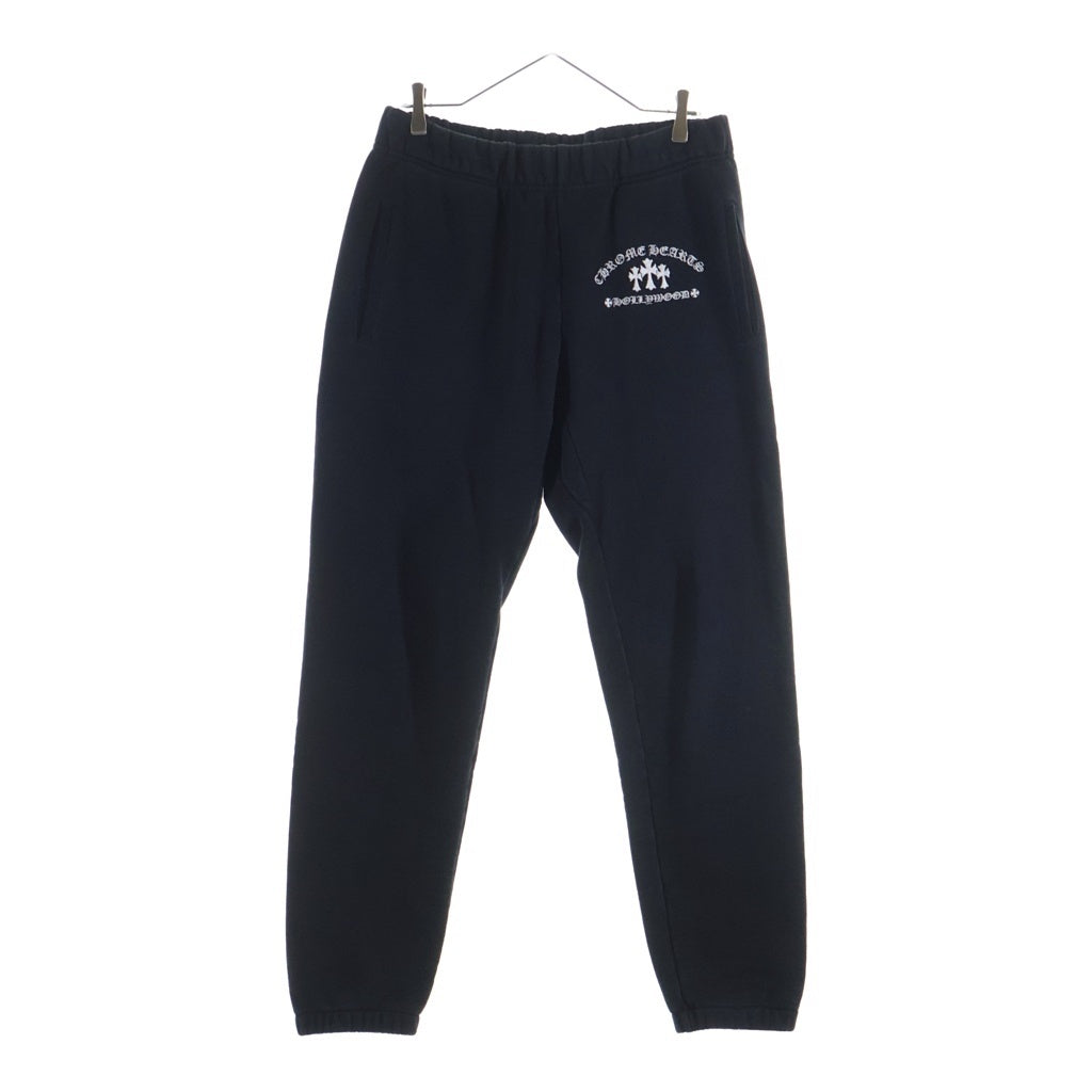 CHROME HEARTS(クロムハーツ) SAILIN Y NOT Cemetery Cross Sweat Pants ワイノット セメタリークロス刺繍 スウェットパンツ ブラック