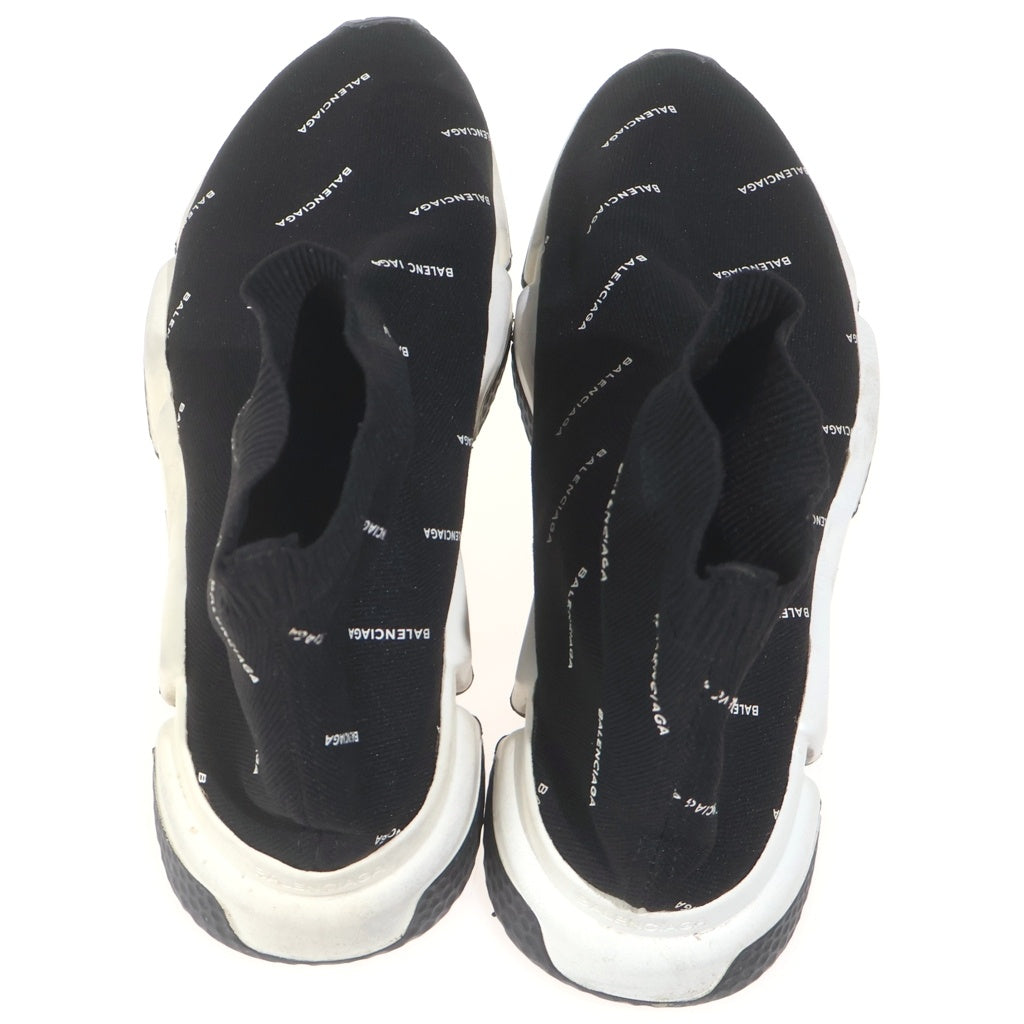 BALENCIAGA(バレンシアガ) SPEED TRAINER MID LOGO PRINT スピードトレーナー ロゴ 総柄 ハイカットスニーカー ソックススニーカー ブラック 530360