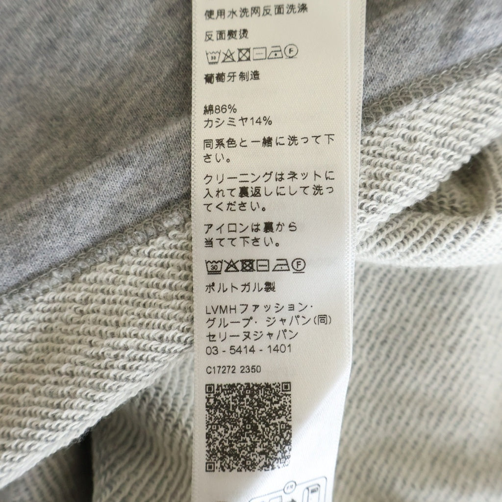 CELINE(セリーヌ) ロゴ刺繍 コットン カシミヤ レースカラー ルーズスウェットシャツ グレー 2Y60E450I.09MO