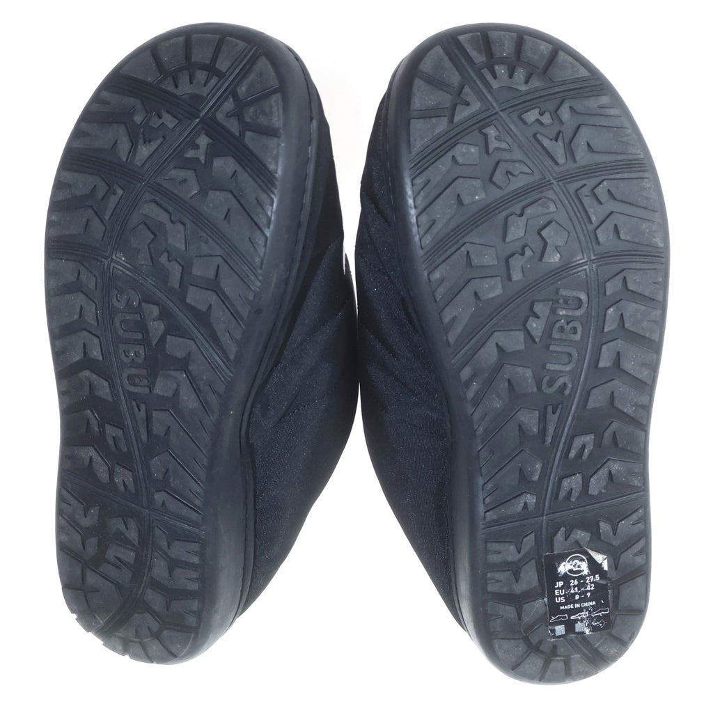 F.C.R.B./F.C.Real Bristol/FCRB(エフシーアールビー/エフシーレアルブリストル) 20AW ×SUBU SANDAL スブ ロゴ刺繍 ウインター パテッド ナイロン サンダル ブラック FCRB-202109