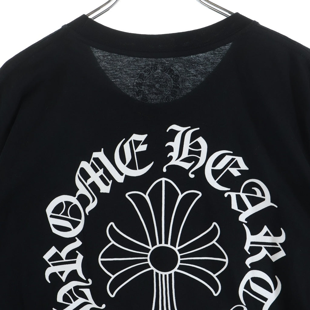 CHROME HEARTS(クロムハーツ) CH T-SHIRT ネックロゴ プリント 半袖Tシャツ カットソー ブラック