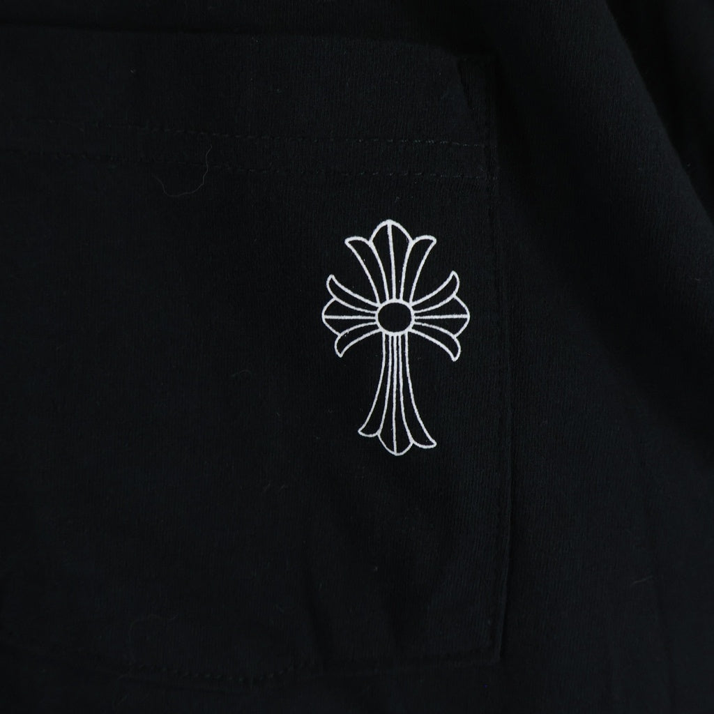 CHROME HEARTS(クロムハーツ) CH T-SHIRT ネックロゴ プリント 半袖Tシャツ カットソー ブラック