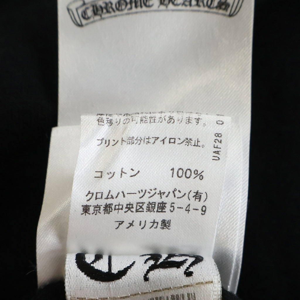 CHROME HEARTS(クロムハーツ) CH T-SHIRT ネックロゴ プリント 半袖Tシャツ カットソー ブラック