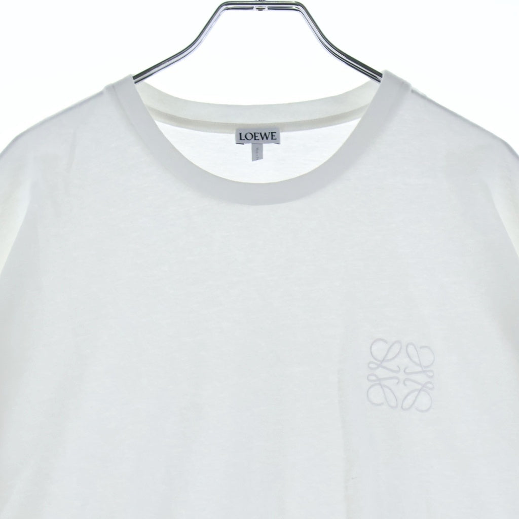 LOEWE(ロエベ) アナグラム ロゴ刺繍 オーバーサイズ 半袖Tシャツ カットソー ホワイト レディース S359341XA4