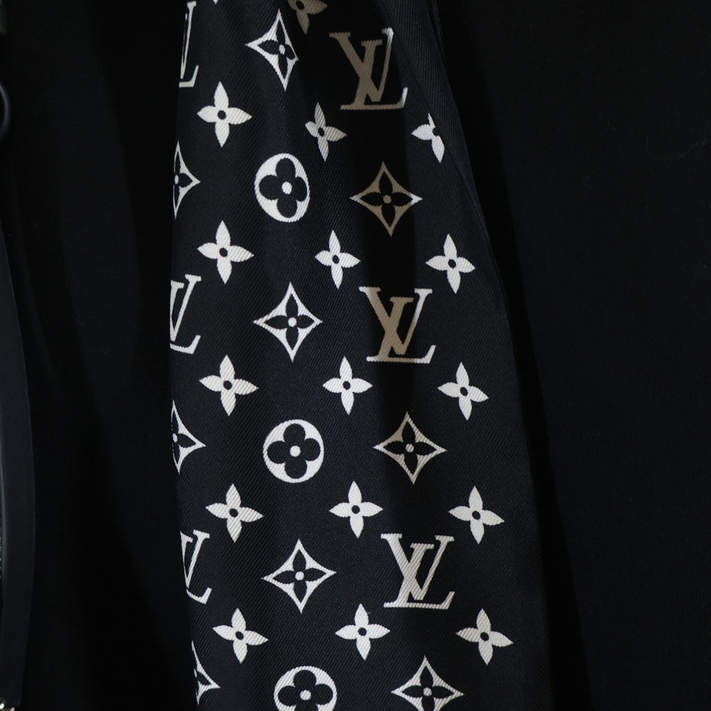 LOUIS VUITTON(ルイヴィトン) 25AW モノグラム シルクスカーフ ジップアップ フーディー パーカー ブラック レディース RW252WB ZHP FTST90