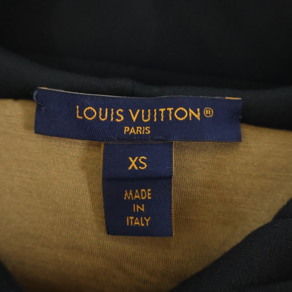 LOUIS VUITTON(ルイヴィトン) 25AW モノグラム シルクスカーフ ジップアップ フーディー パーカー ブラック レディース RW252WB ZHP FTST90