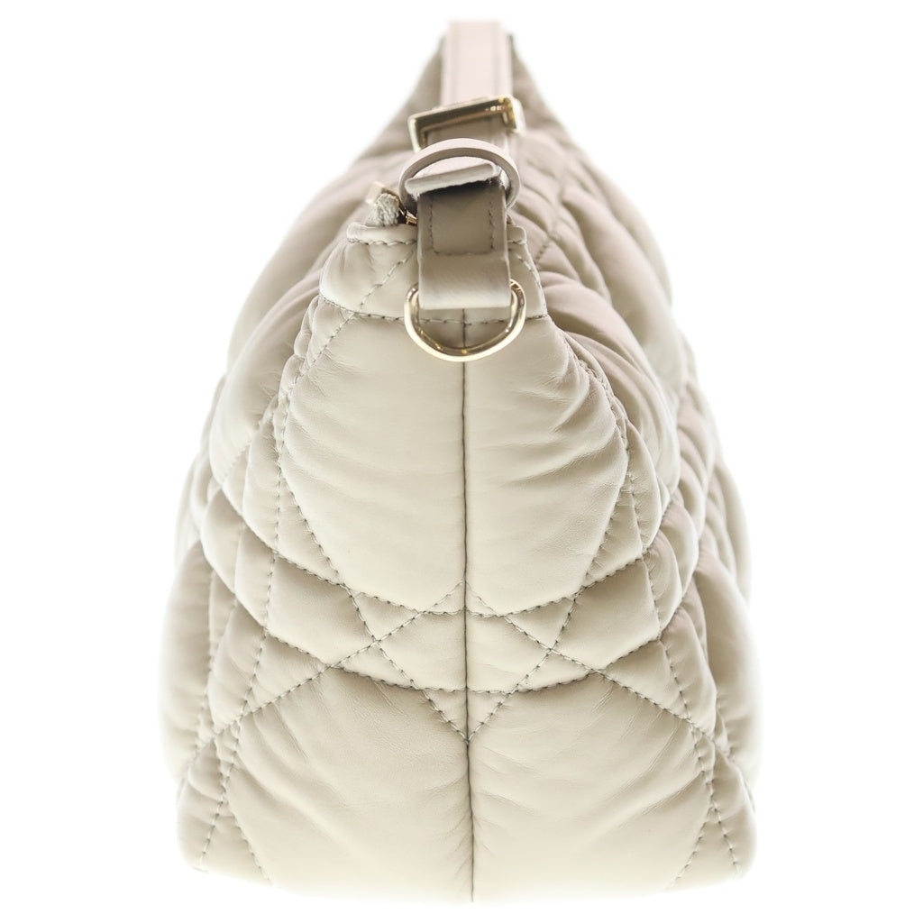 Christian Dior(クリスチャンディオール) カナージュ スモール ノマドポーチ レザー ハンドバッグ ベージュ レディース 50-MA-0242