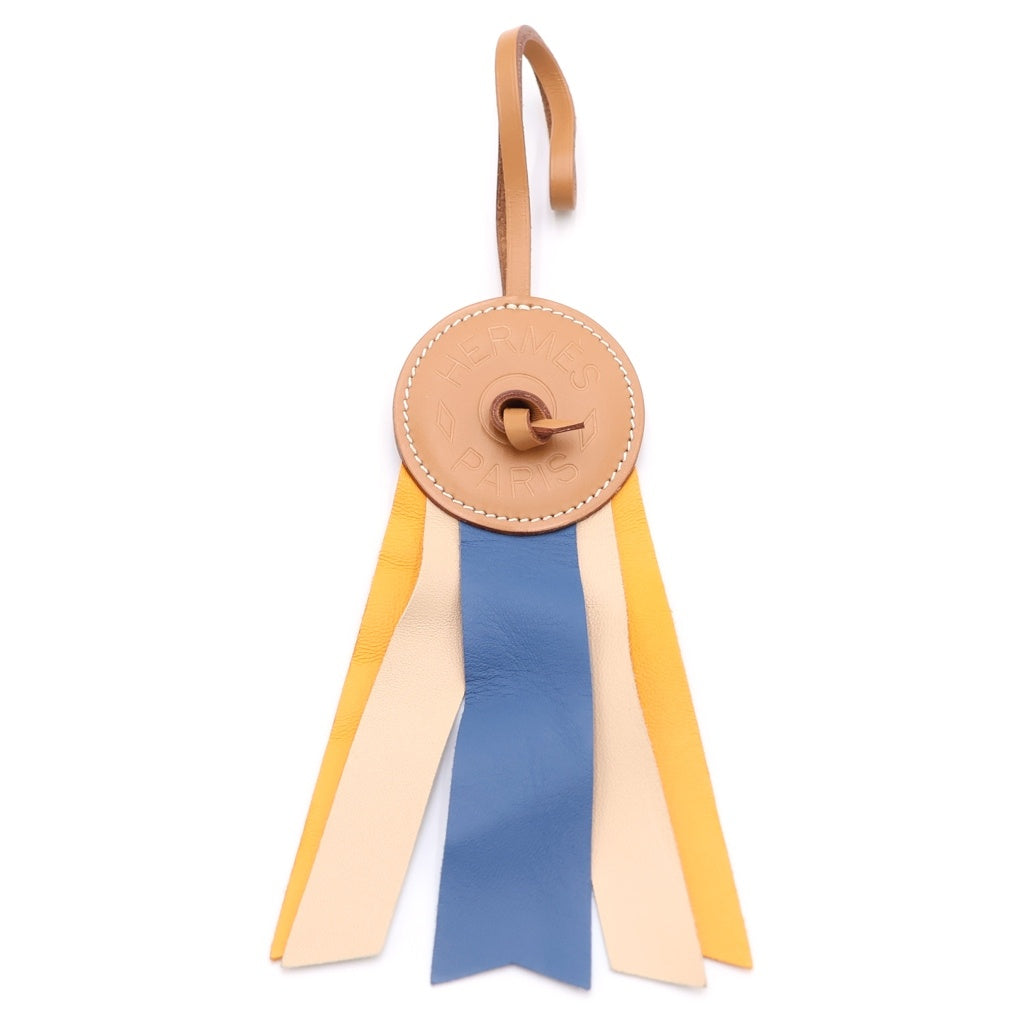 HERMES(エルメス) パドックフラット ヴァッシュハンター セリエ レザー チャーム キーホルダー ブラウン レディース