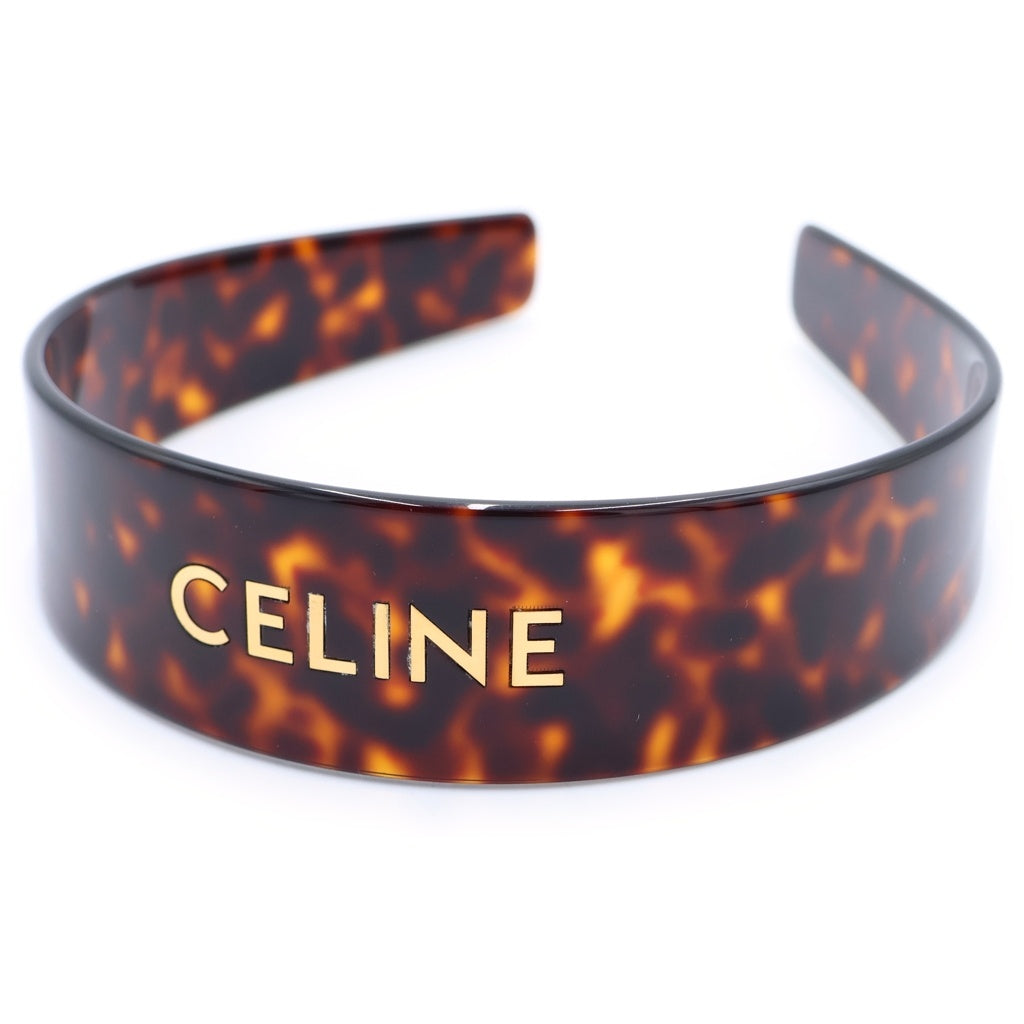 CELINE(セリーヌ) ロゴ カチューシャ ヘッドバンド ヘアアクセサリー ブラウン レディース 46Y376CEA