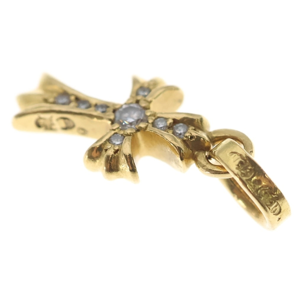 CHROME HEARTS(クロムハーツ) 22K CRS BBYFAT P/DIA ベイビーファットクロス PAVEダイヤ ペンダントトップ ゴールド BCA035