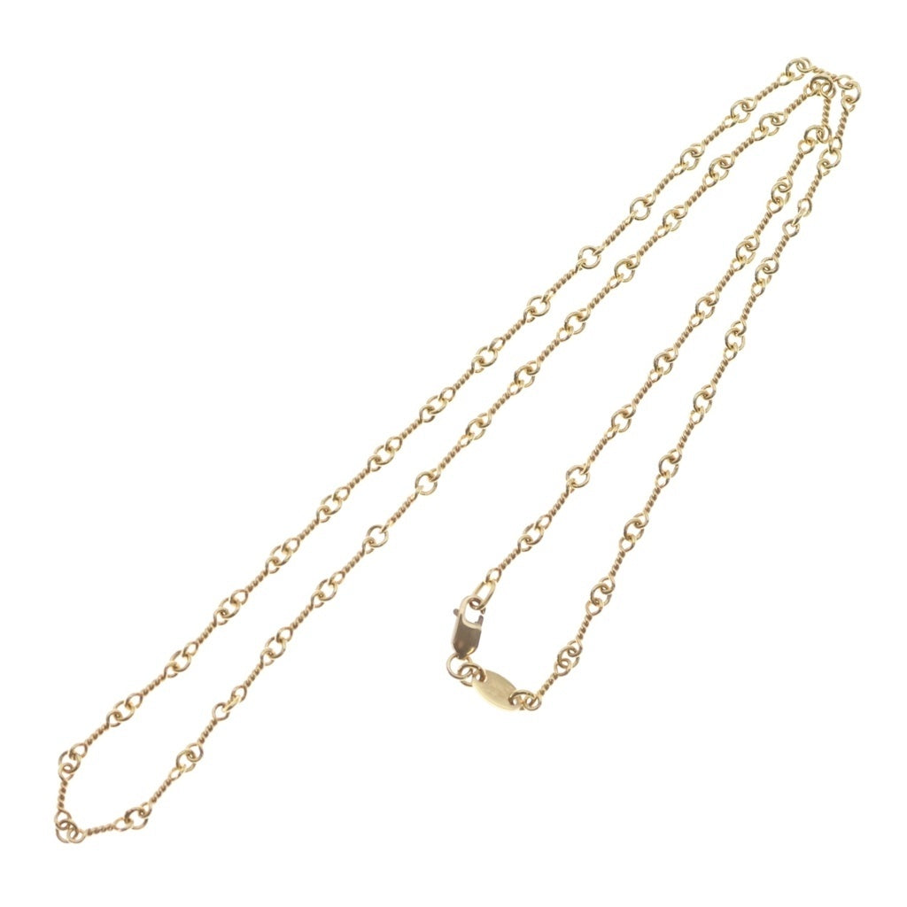 CHROME HEARTS(クロムハーツ) 22K NECKCHAIN T18 ツイストチェーンネックレス 18inch ゴールドBCA014