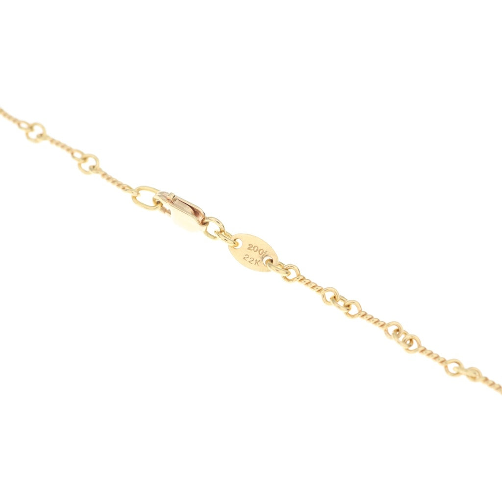 CHROME HEARTS(クロムハーツ) 22K NECKCHAIN T18 ツイストチェーンネックレス 18inch ゴールドBCA014