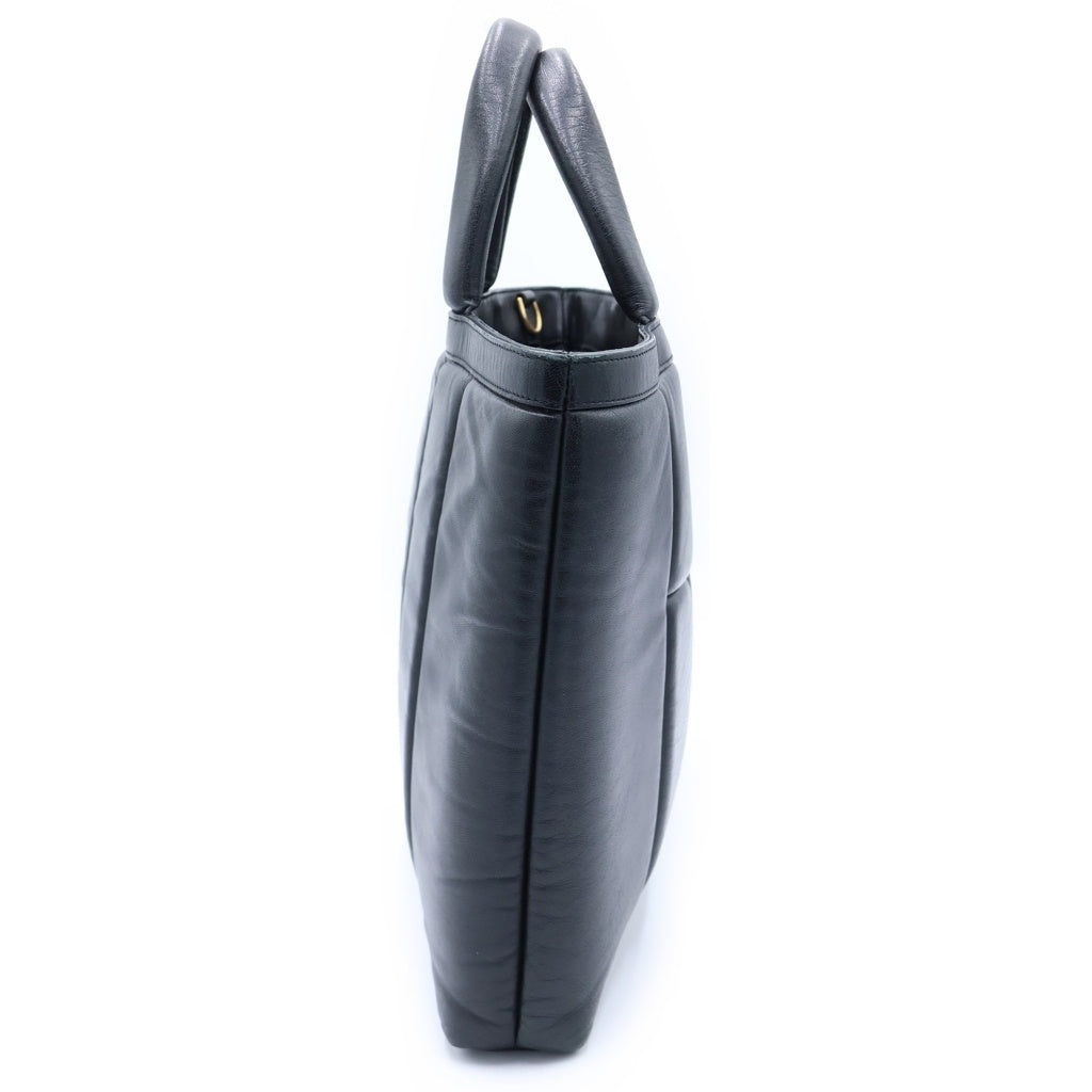 dunhill(ダンヒル) コンコース ラムスキン レザー 2WAY ショルダー トート バッグ ブラック