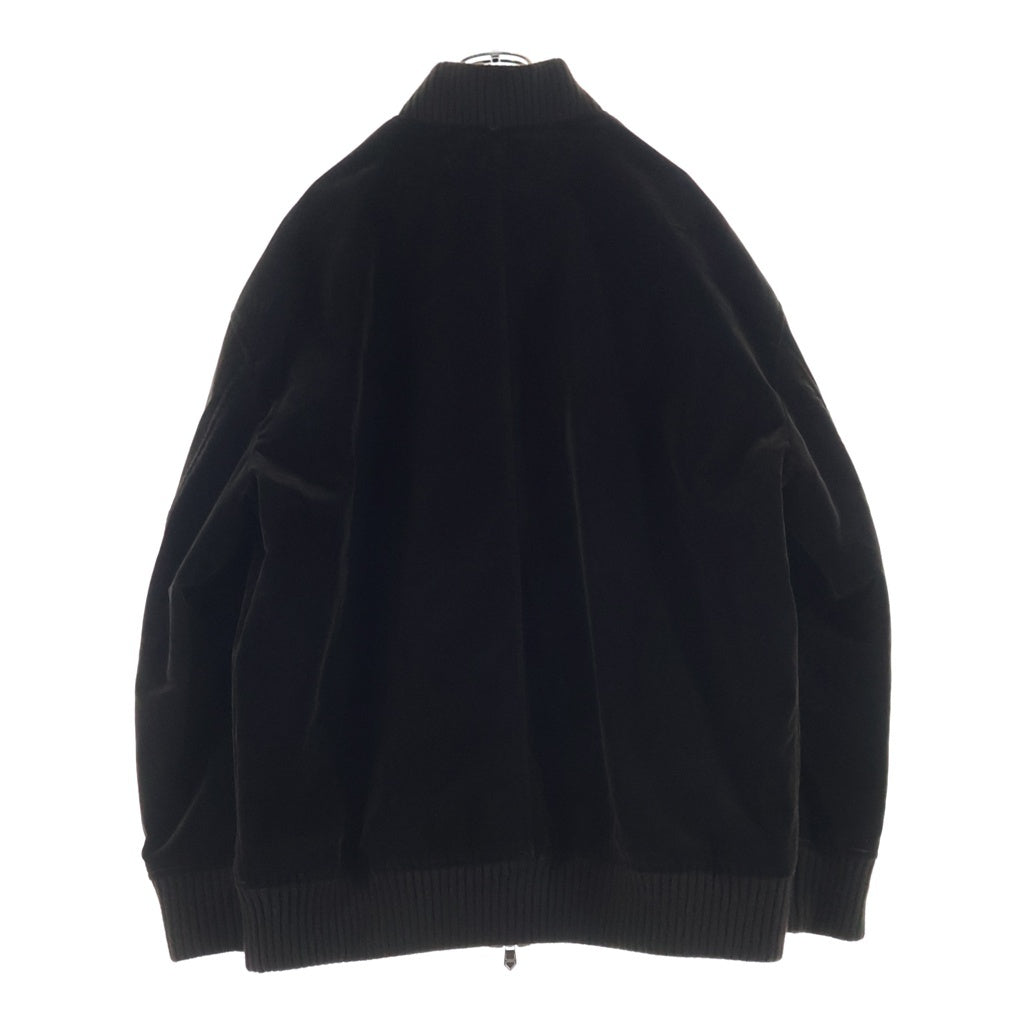 HERMES(エルメス) 25AW カシミヤ ベルベット ジップアップ ボンバージャケット ブラウン