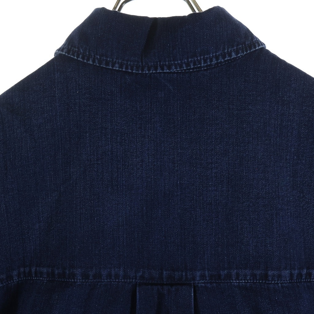 LOEWE(ロエベ) 24AW ANAGRAM OVERSHIRT アナグラム エンブロイダリー デザイン オーバーサイズ 長袖 シャツ インディゴ H526Y1DW07