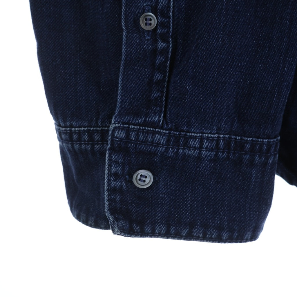 LOEWE(ロエベ) 24AW ANAGRAM OVERSHIRT アナグラム エンブロイダリー デザイン オーバーサイズ 長袖 シャツ インディゴ H526Y1DW07