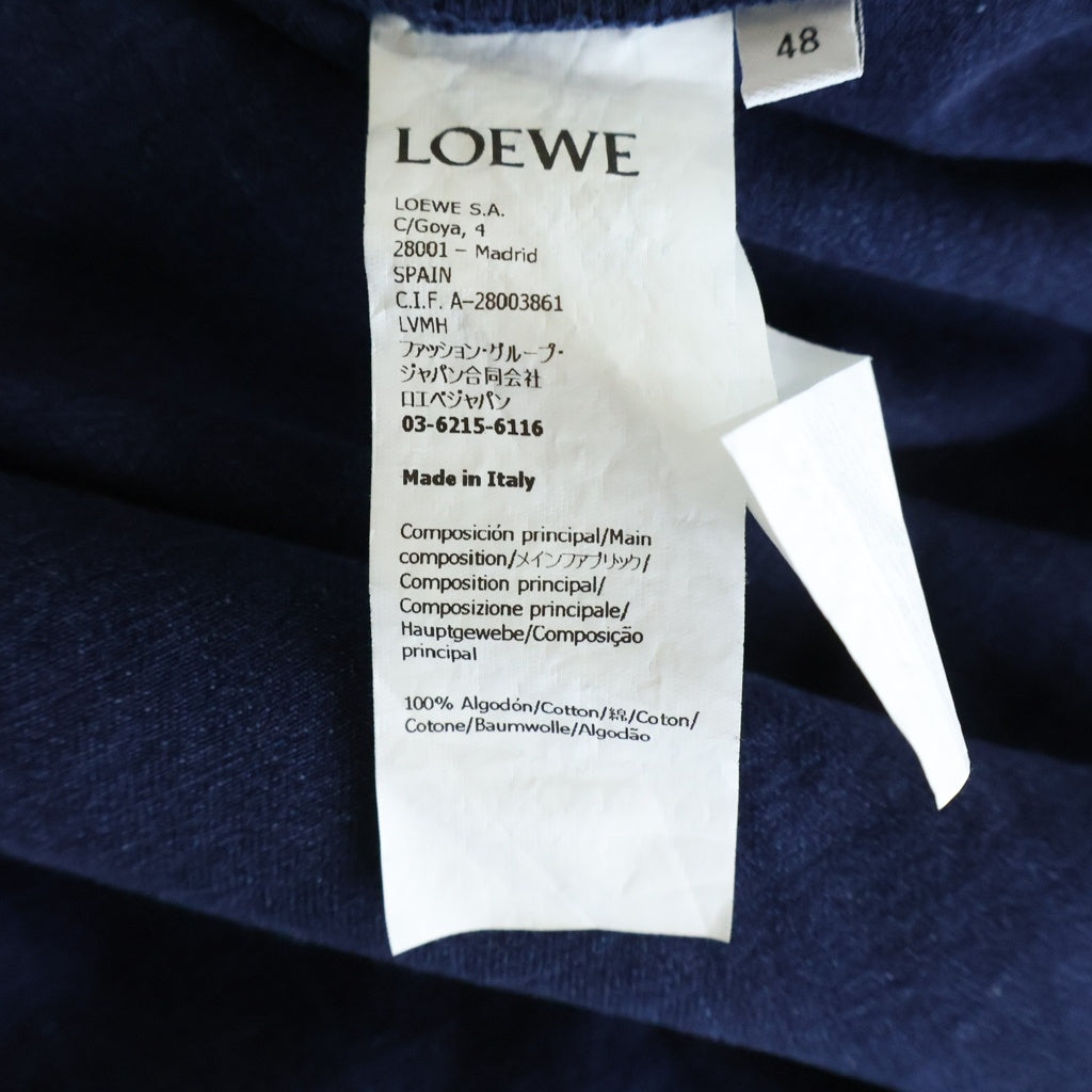 LOEWE(ロエベ) 24AW ANAGRAM OVERSHIRT アナグラム エンブロイダリー デザイン オーバーサイズ 長袖 シャツ インディゴ H526Y1DW07