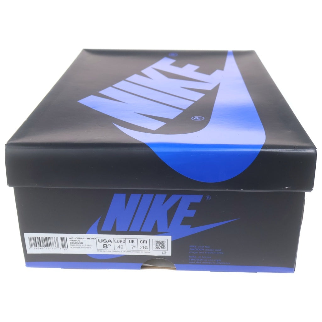 NIKE(ナイキ) AIR JORDAN1 RETRO HIGH OG ROYAL REIMAGINED DZ5485-042 エアジョーダン1 レトロ ロイヤル リイマジンド ハイカットスニーカー ブルー/ブラック US8.5/26.5cm