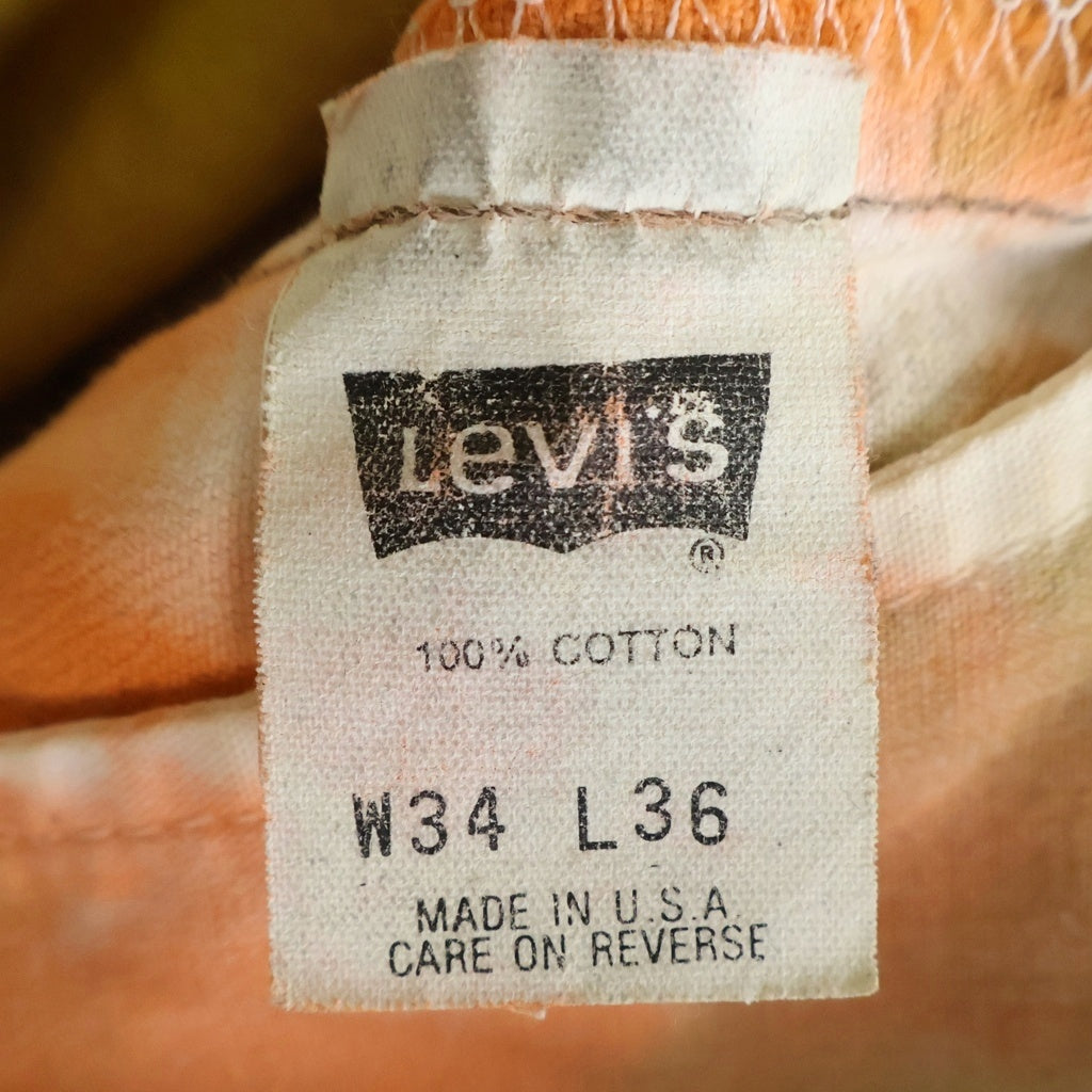 cvtvlist(カタリスト) ×Levi's 501 リーバイス ロゴプリント ブリーチ加工 ストレート デニムパンツ マルチ