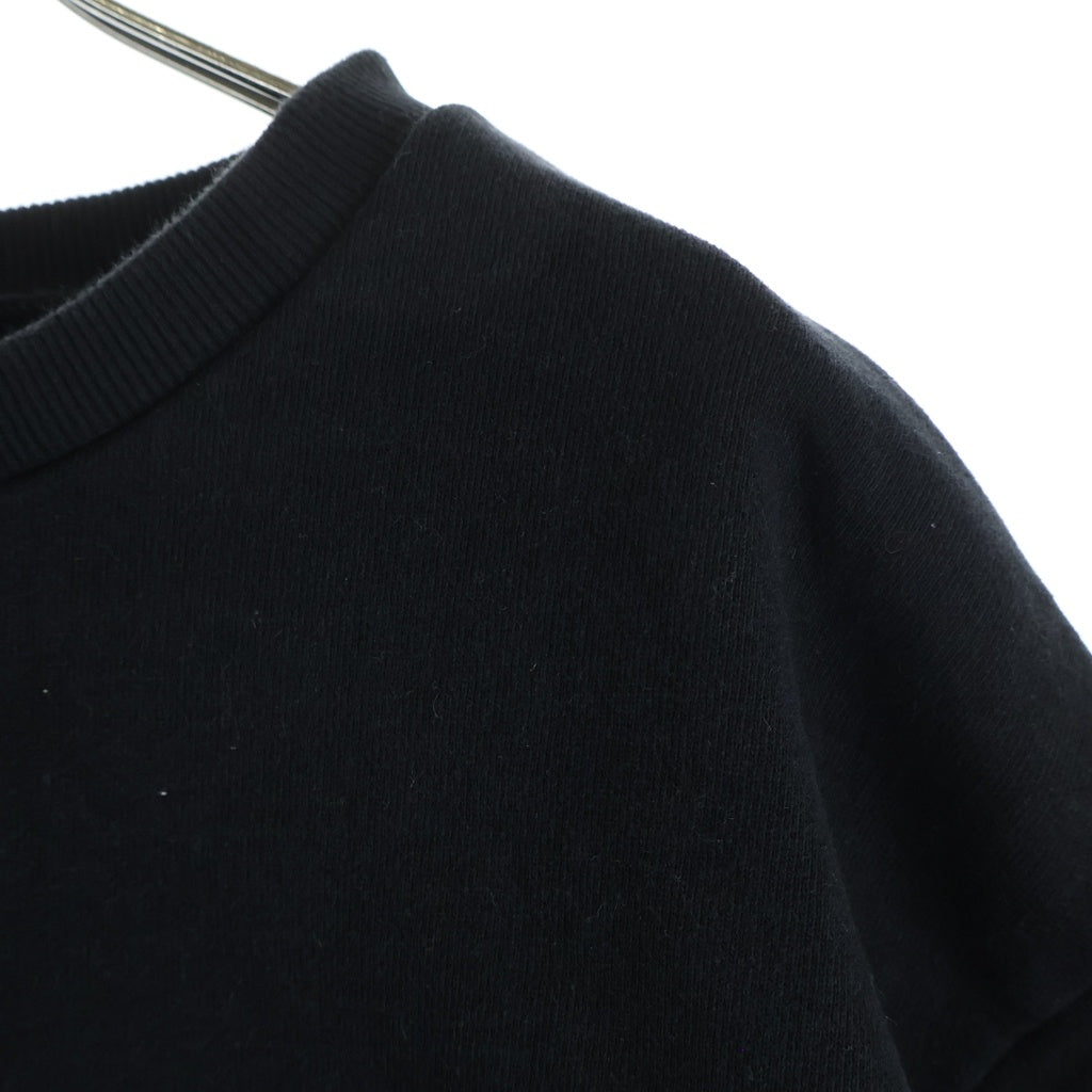 cvtvlist(カタリスト) USUAL S/S TEE ロゴ刺繍 スウェット クルーネック 半袖Tシャツ カットソー ブラック