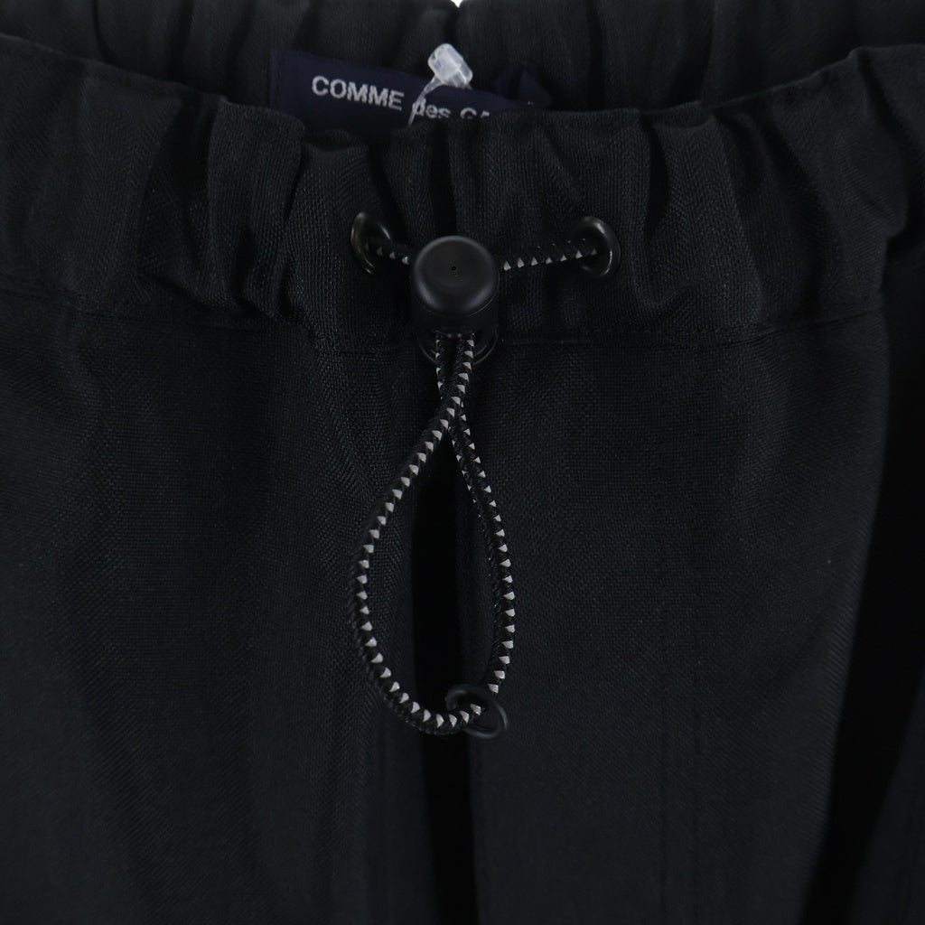 COMME des GARCONS HOMME(コムデギャルソンオム) 23AW Parachute Pants エステルマットクロス ドローコード パラシュートパンツ ブラック HL-P005 AD2023