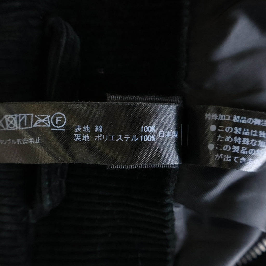 wjk(ダブルジェイケイ) Heavy Corduroy Riders ヘビーコーデュロイ ライダースジャケット ブラック 2078co29g